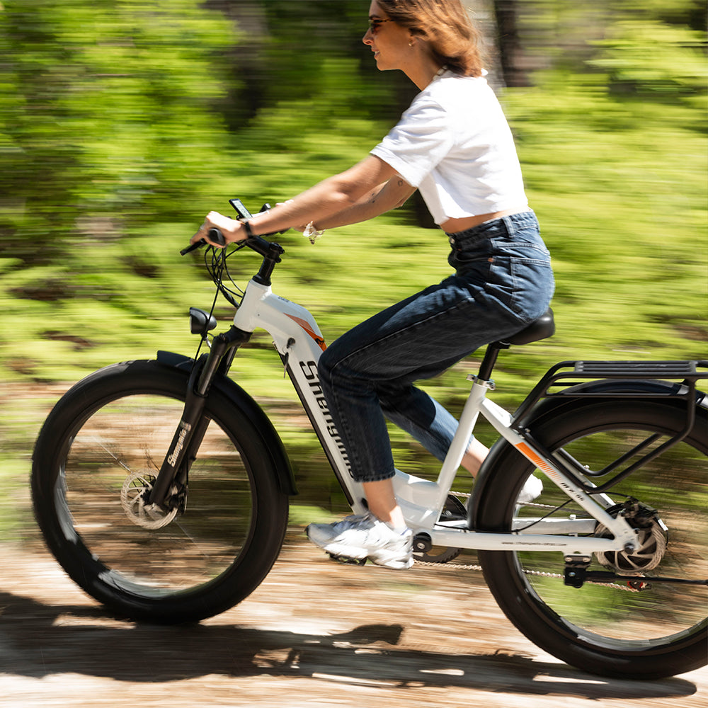 Shengmilo MX06 Trinn Gjennom El-sykkel 48V 17.5AH SAMSUNG batteri 90KM rekkevidde