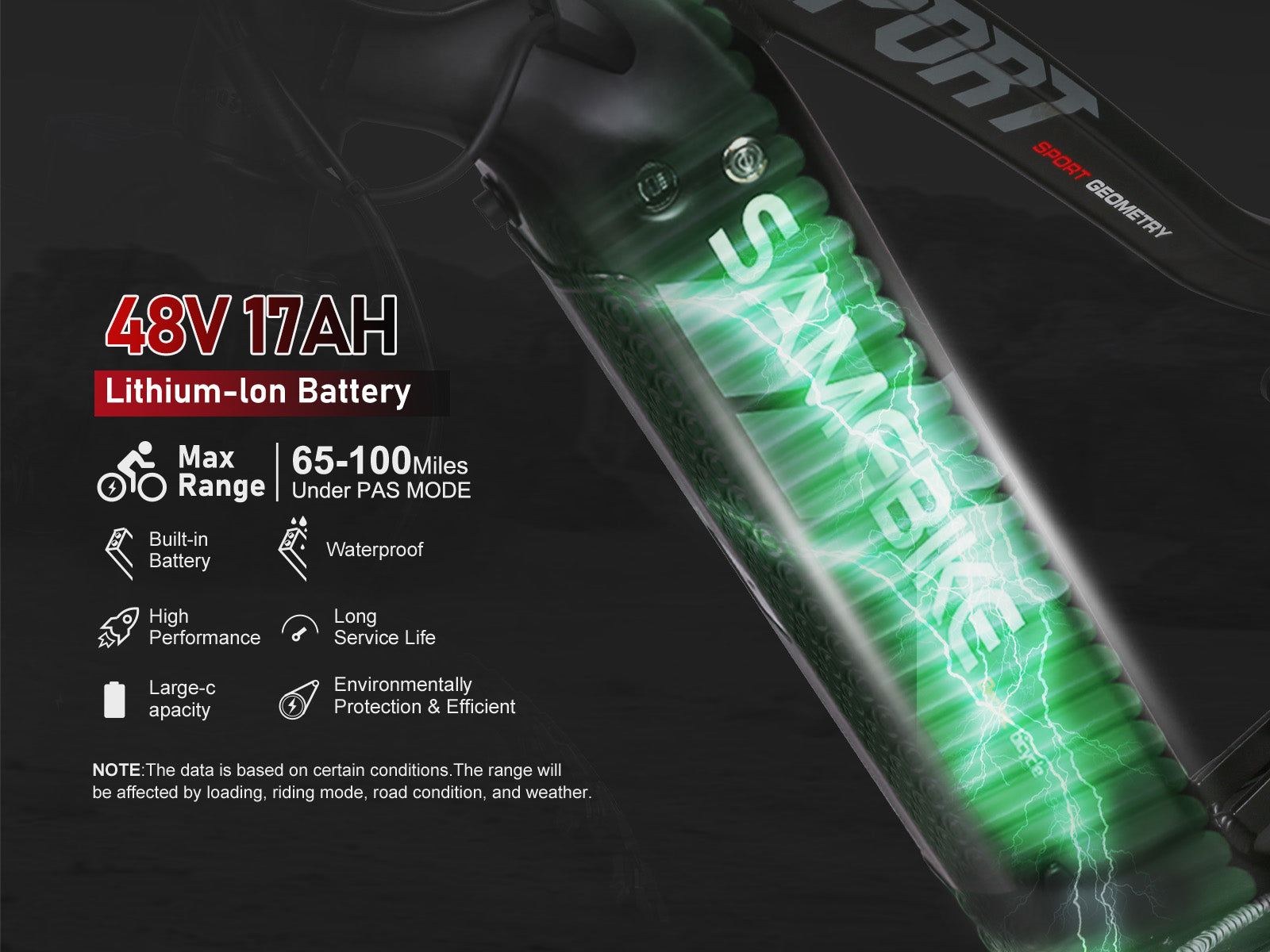 RSA08-II 1000W Elektrisk terrengsykkel