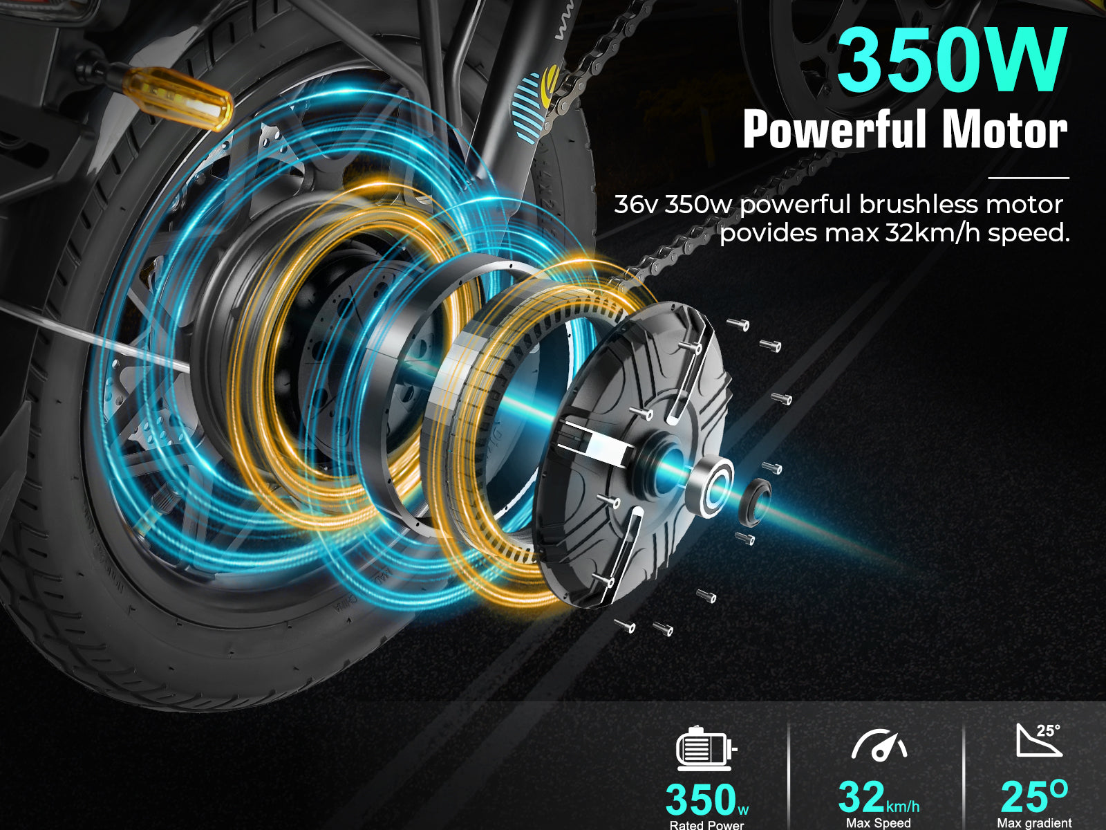 YINYU14 Bicicleta Eléctrica Portátil para Pendulares