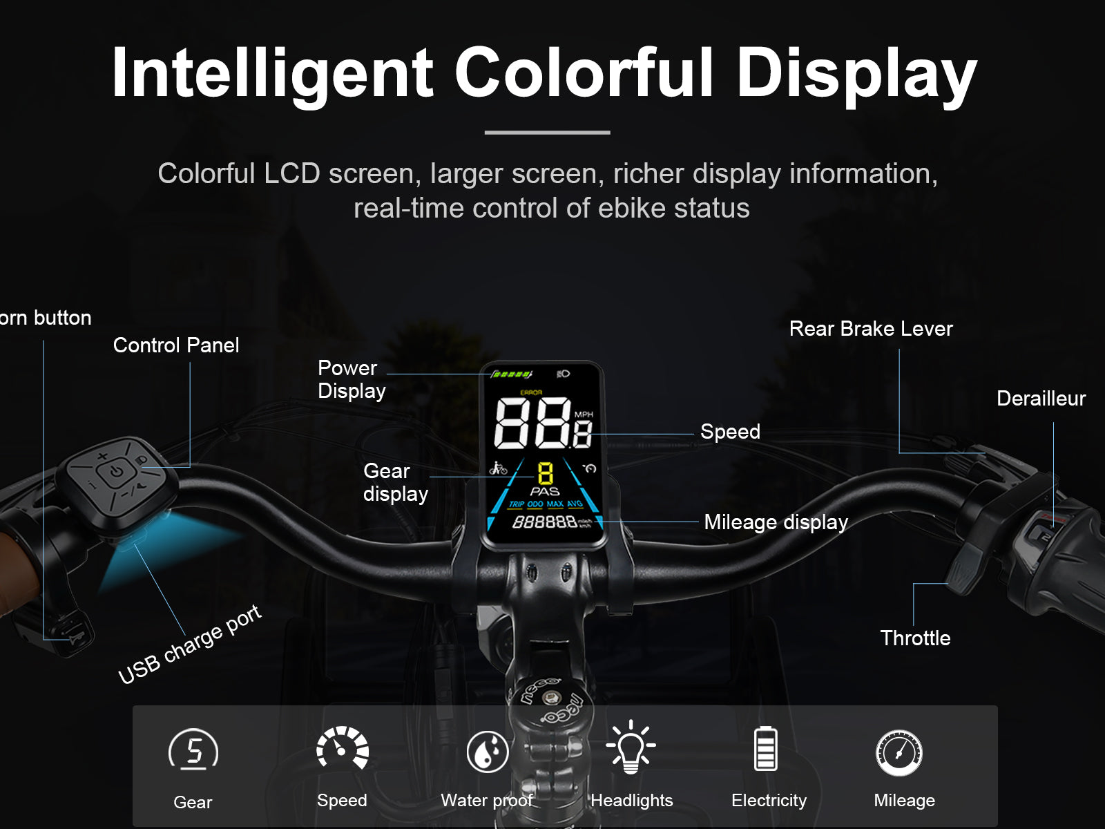 RS-A07 Kraftfull stadens fritid elcykel