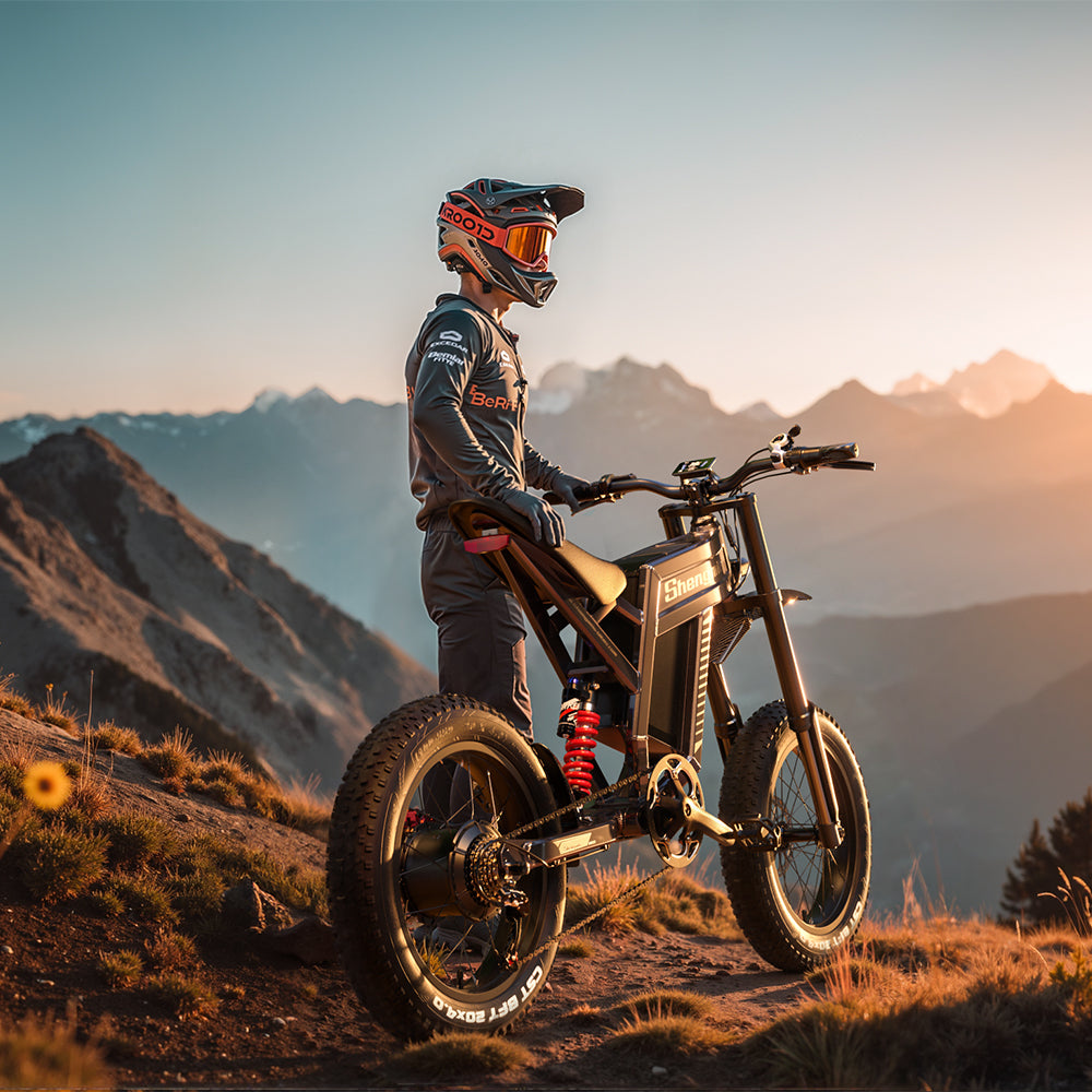 Bicicleta eléctrica Shengmilo S900 con potencia de 1500W y batería duradera de 60V 30Ah