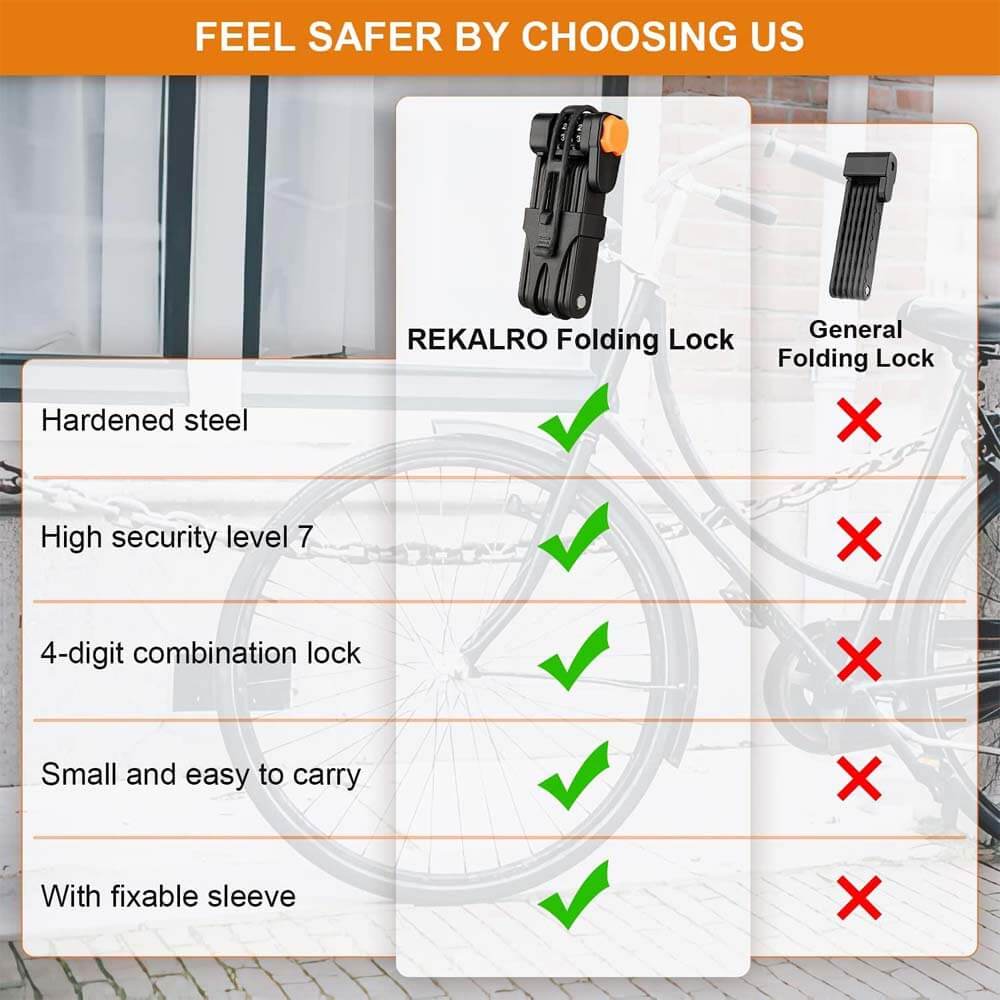 Opvouwbaar fietsslot met standaard voor elektrische fiets