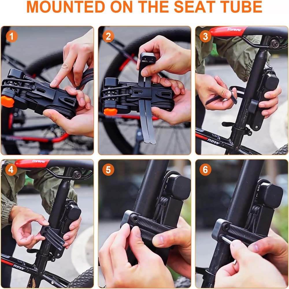 Opvouwbaar fietsslot met standaard voor elektrische fiets