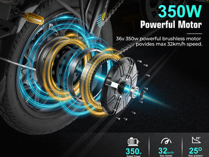 YINYU14 Bicicleta Eléctrica Portátil para Pendulares