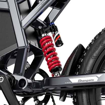 Bicicleta eléctrica Shengmilo S900 con potencia de 1500W y batería duradera de 60V 30Ah