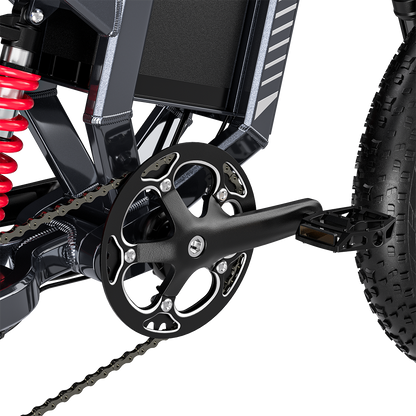 Bicicleta eléctrica Shengmilo S900 con potencia de 1500W y batería duradera de 60V 30Ah