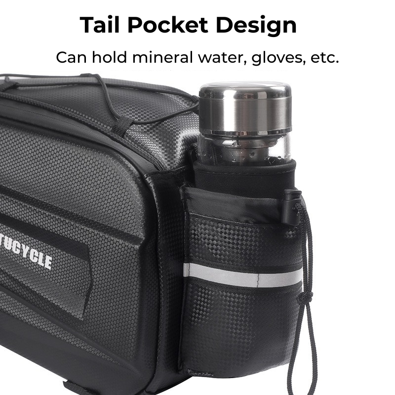 Hard-shell waterproof rear seat bag