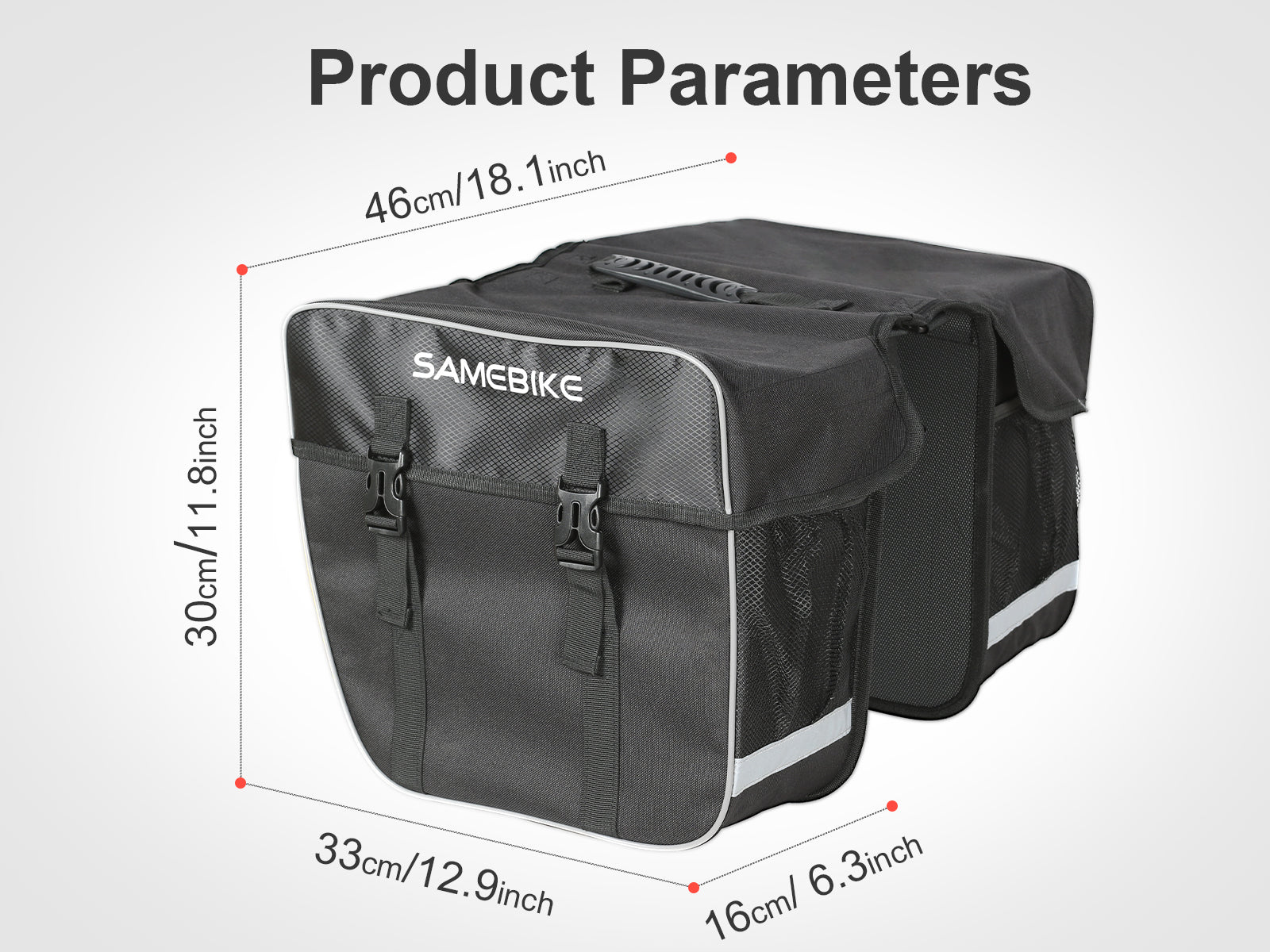 SAMEBIKE Bolsa de Alforge para Bicicleta
