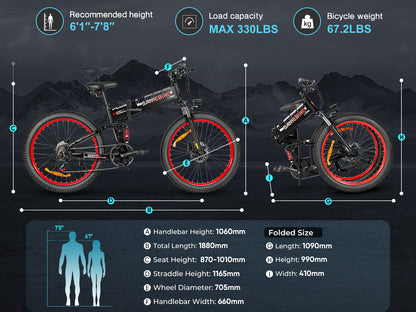 LO26 Plus Fat Tire Folding Ebike