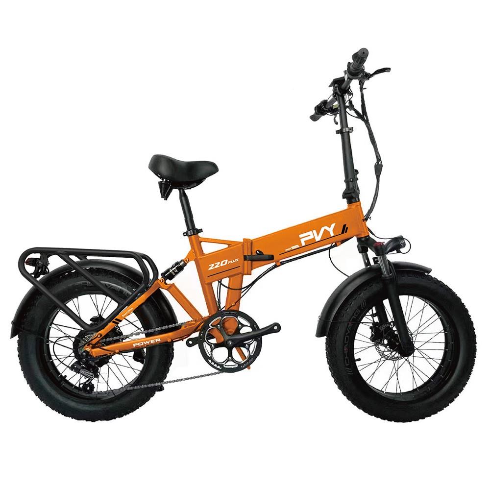 PVY Z20 Plus 20" Fat Tire Electric Folding  Bike 1000W Motor 48V 16.5Ah Battery